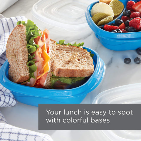 Rubbermaid containers inside lunch bag ready to go for portable meal convenience