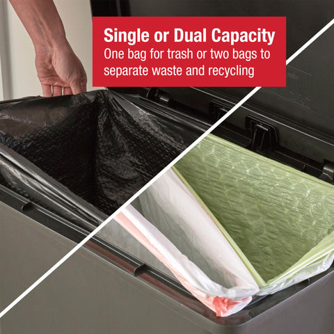 Rubbermaid premier foot pedal in action enabling hands‑free use and hygienic disposal