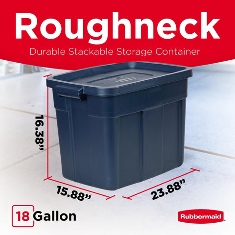 Rubbermaid Roughneck lid close-up highlighting stay-tight seal and durable texture for secure protection