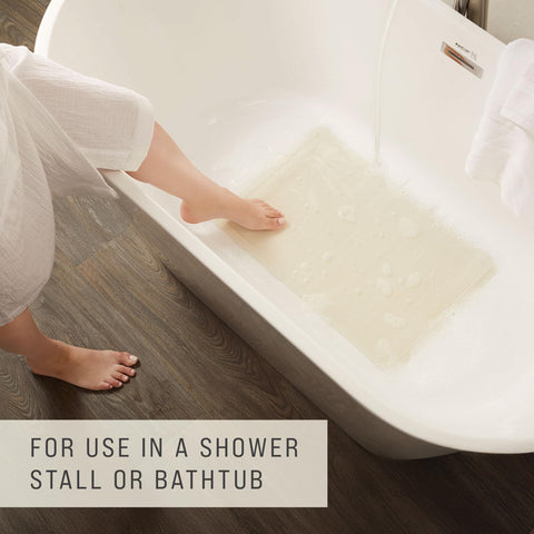 Rubbermaid Safti-Grip with wet feet demonstration shows enhanced grip when slippery