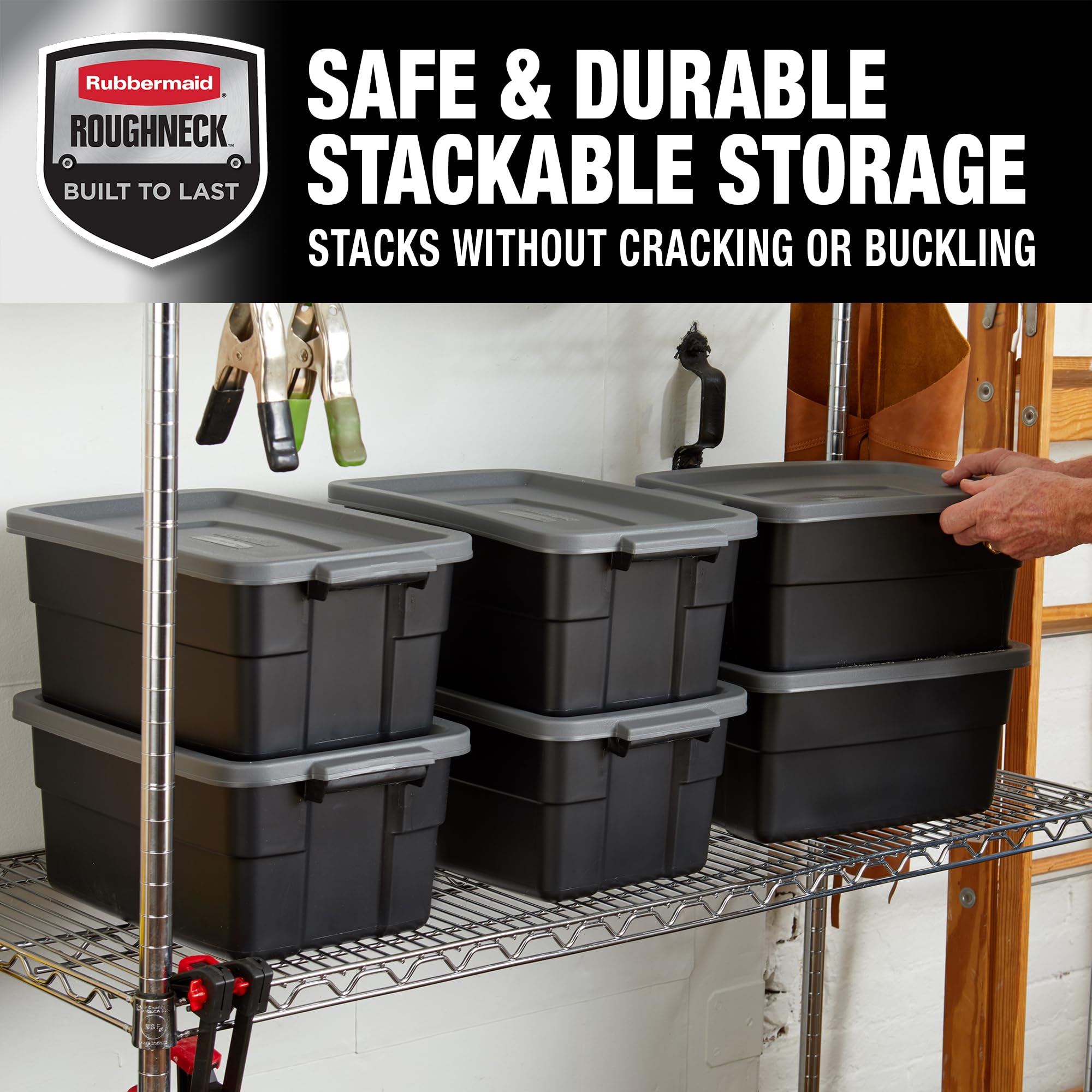 Rubbermaid tote next to chair for scale and space planning