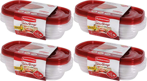 Rubbermaid close-up of quick-click lid demonstrating secure seal and easier stacking