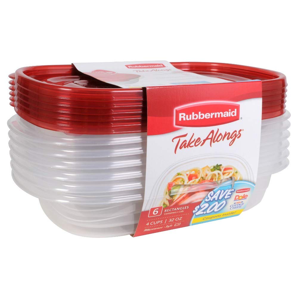 Rubbermaid containers packed with lunches illustrating portion control and convenient transport