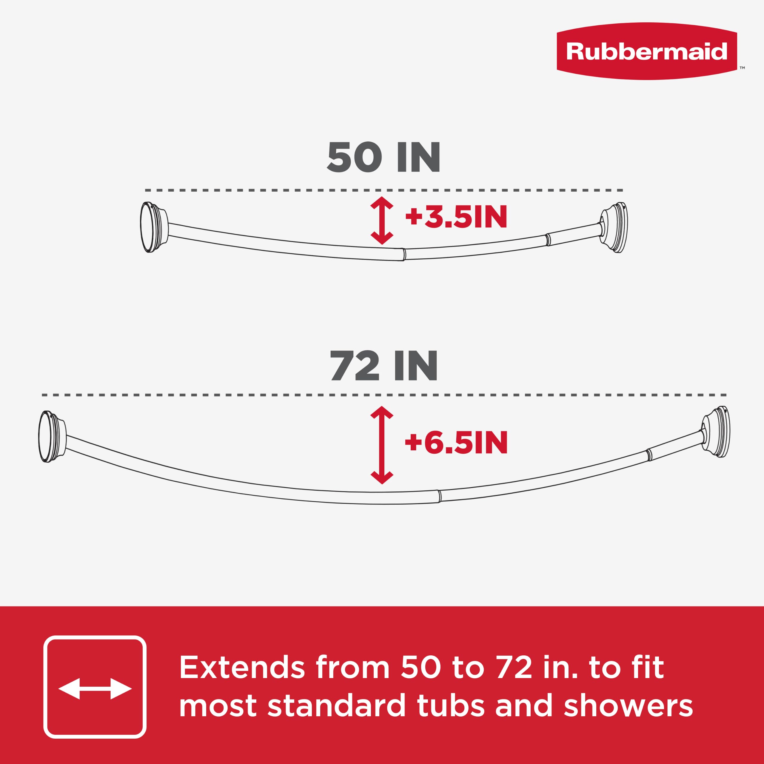 Rubbermaid telescoping scale with tape measure showing adjustable fit benefit