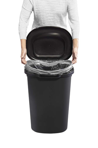 Rubbermaid bin placed in a kitchen showing space-saving and tidy appearance