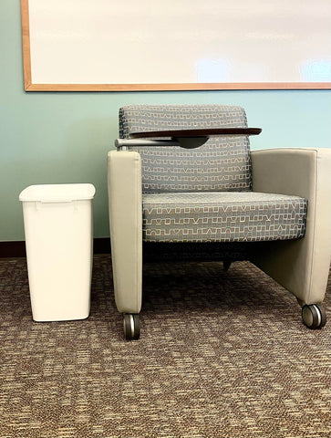Rubbermaid placed under sink showing slim fit and convenient storage