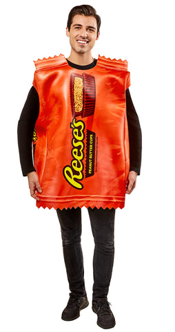 Rubies Reese's front view tunic showing bold wrapper graphic and instant recognition