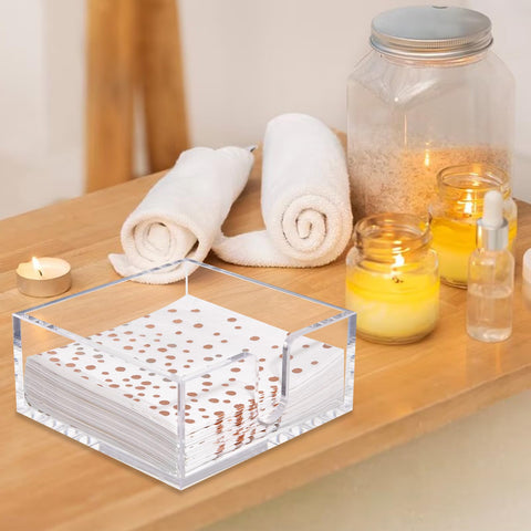Rubtlamp on a bathroom counter showing compact organization and style
