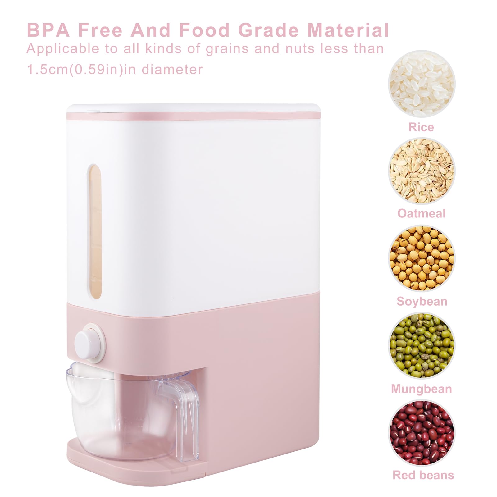 Rubtlamp pouring rice from dispenser for faster meal prep