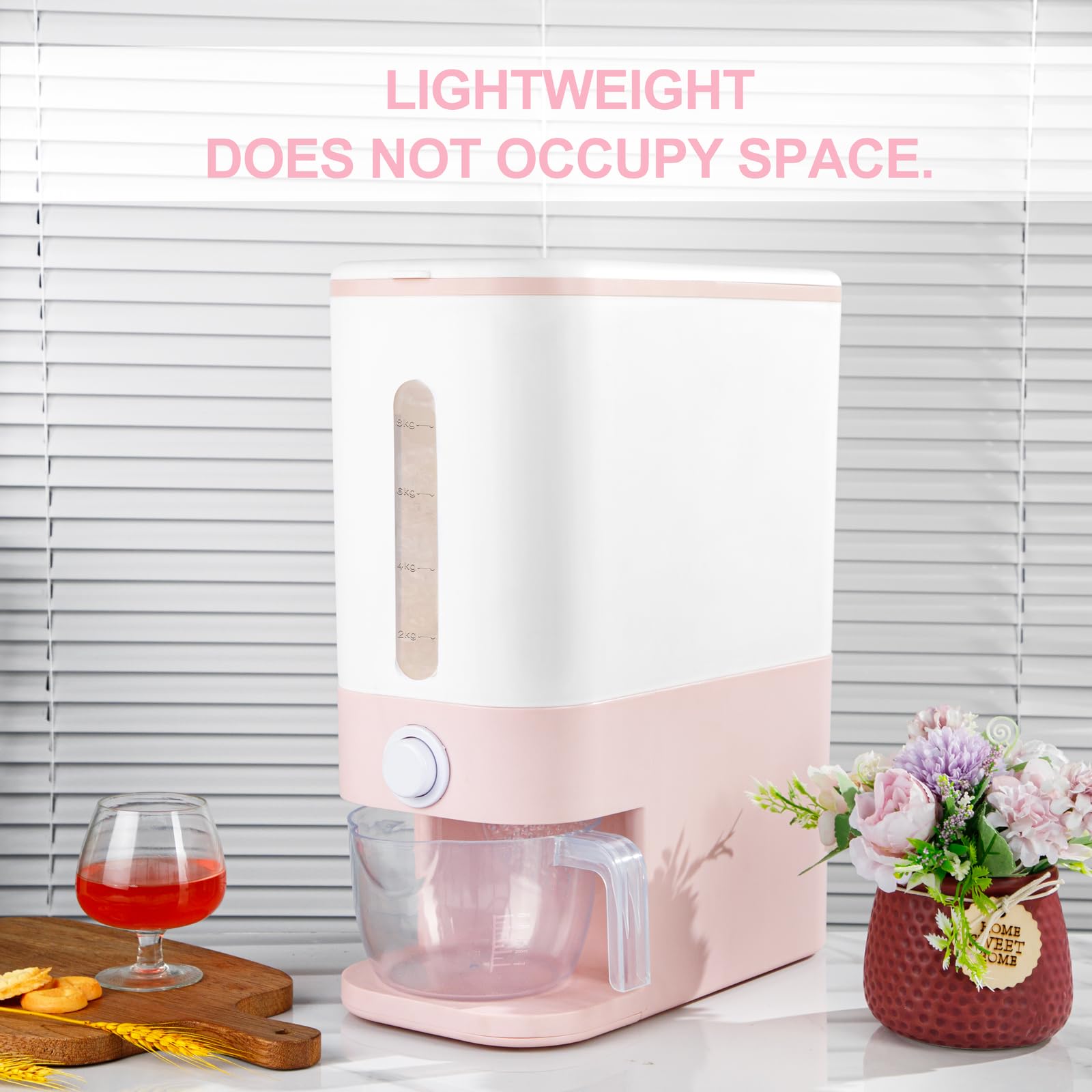 Rubtlamp next to 1kg bag showing compact size and space savings