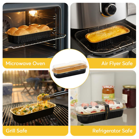 Ruckae baked mini loaves in pans showing uniform baking result