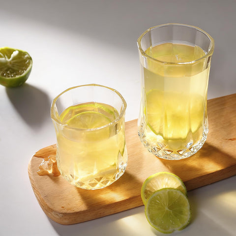 Ruckae glass in hand to show true scale and comfortable handling