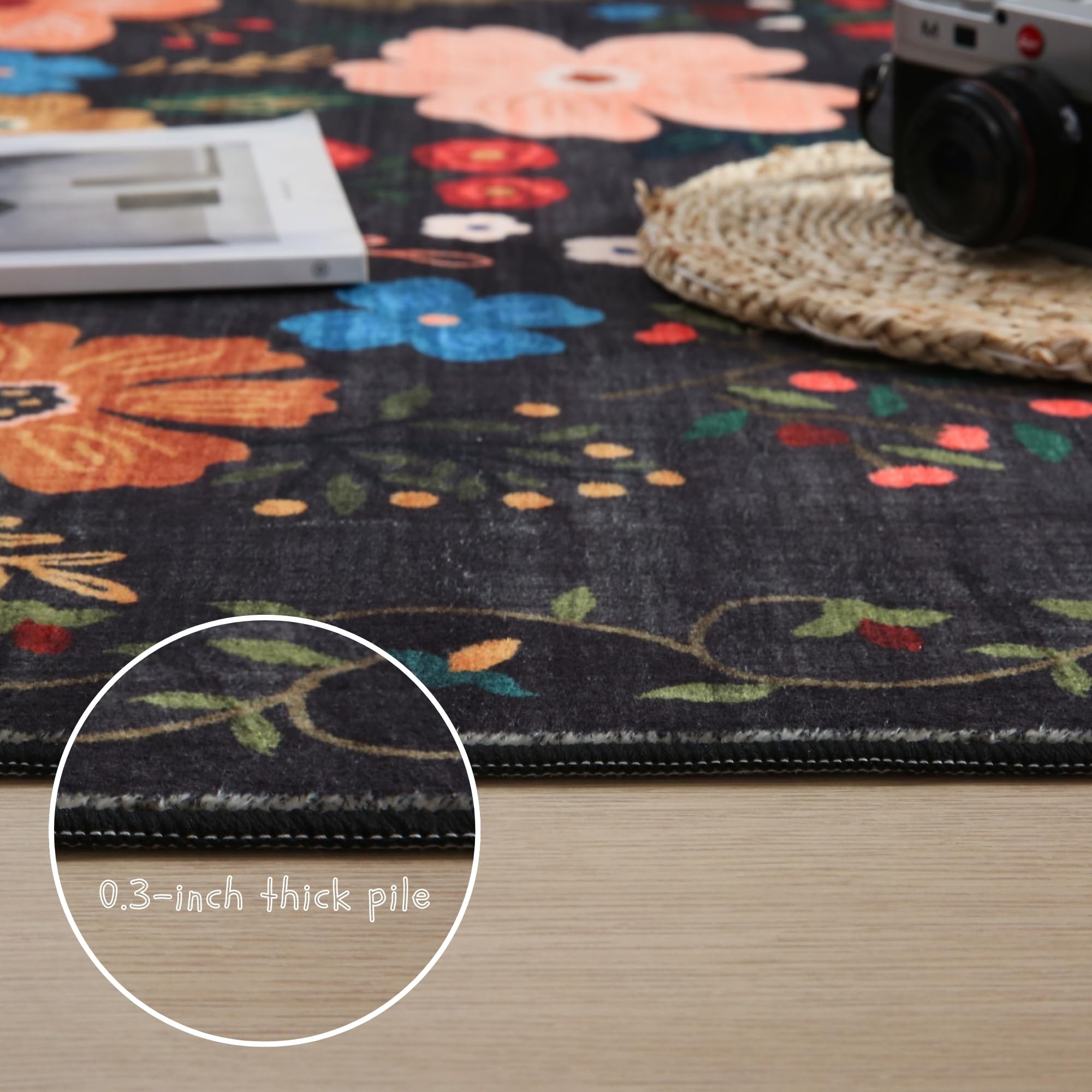 Rugcomf under dining table showing how chairs slide smoothly over rug