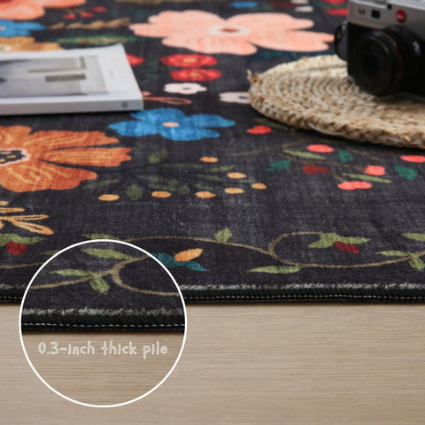 Rugcomf under dining table showing how chairs slide smoothly over rug
