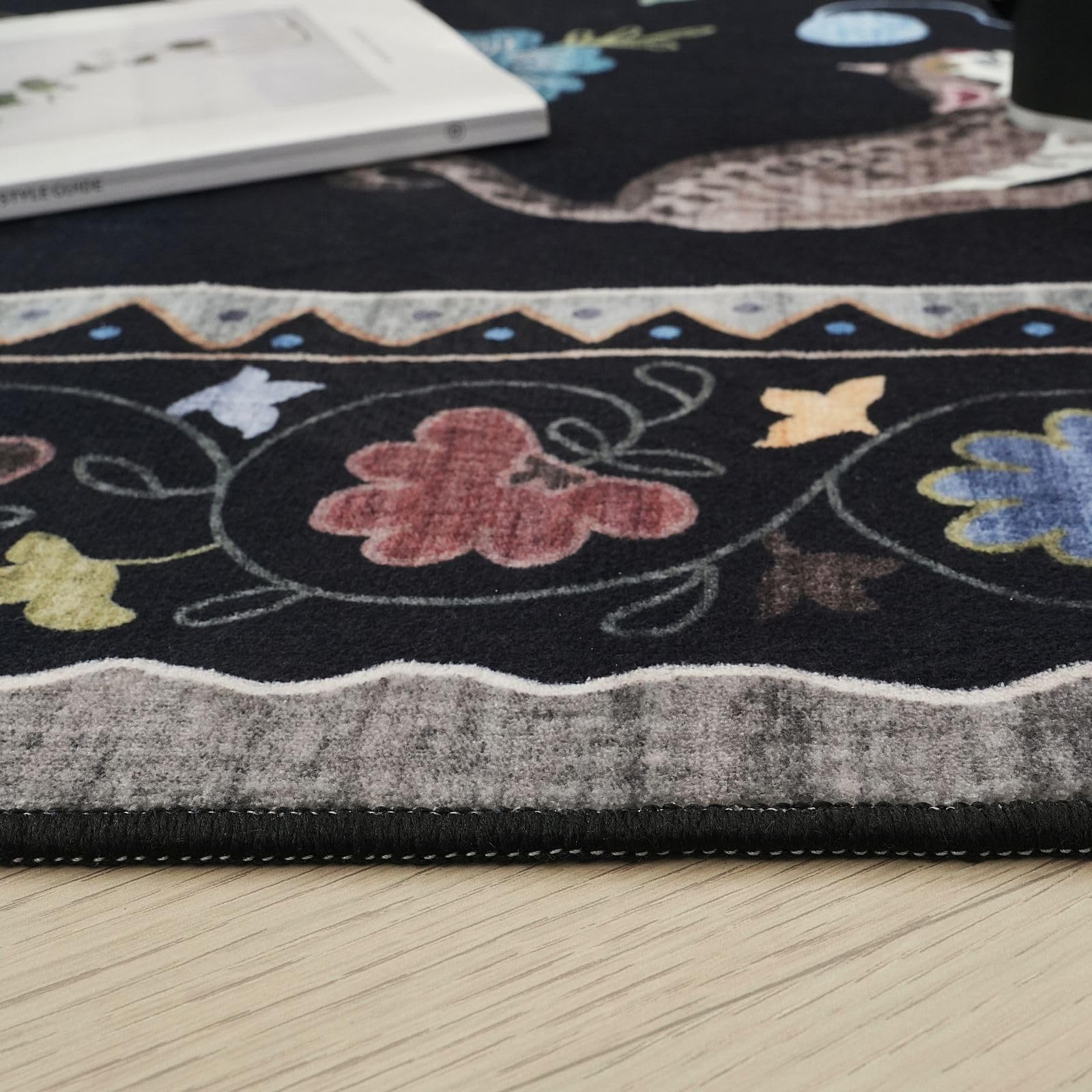 Rugcomf folded ready for machine wash emphasizing washable convenience