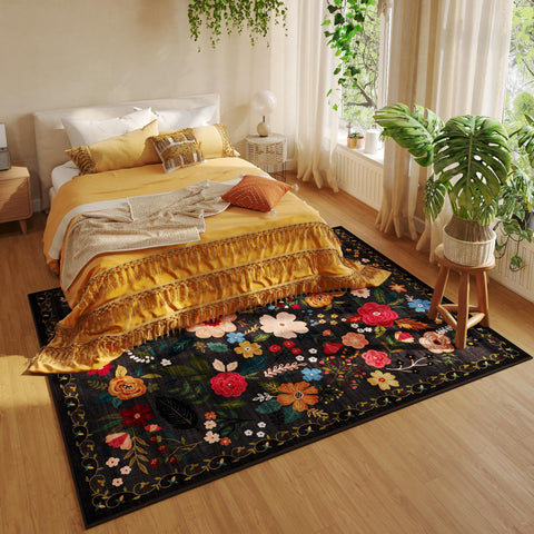 Rugcomf in living room demonstrating size and anchor effect in decor