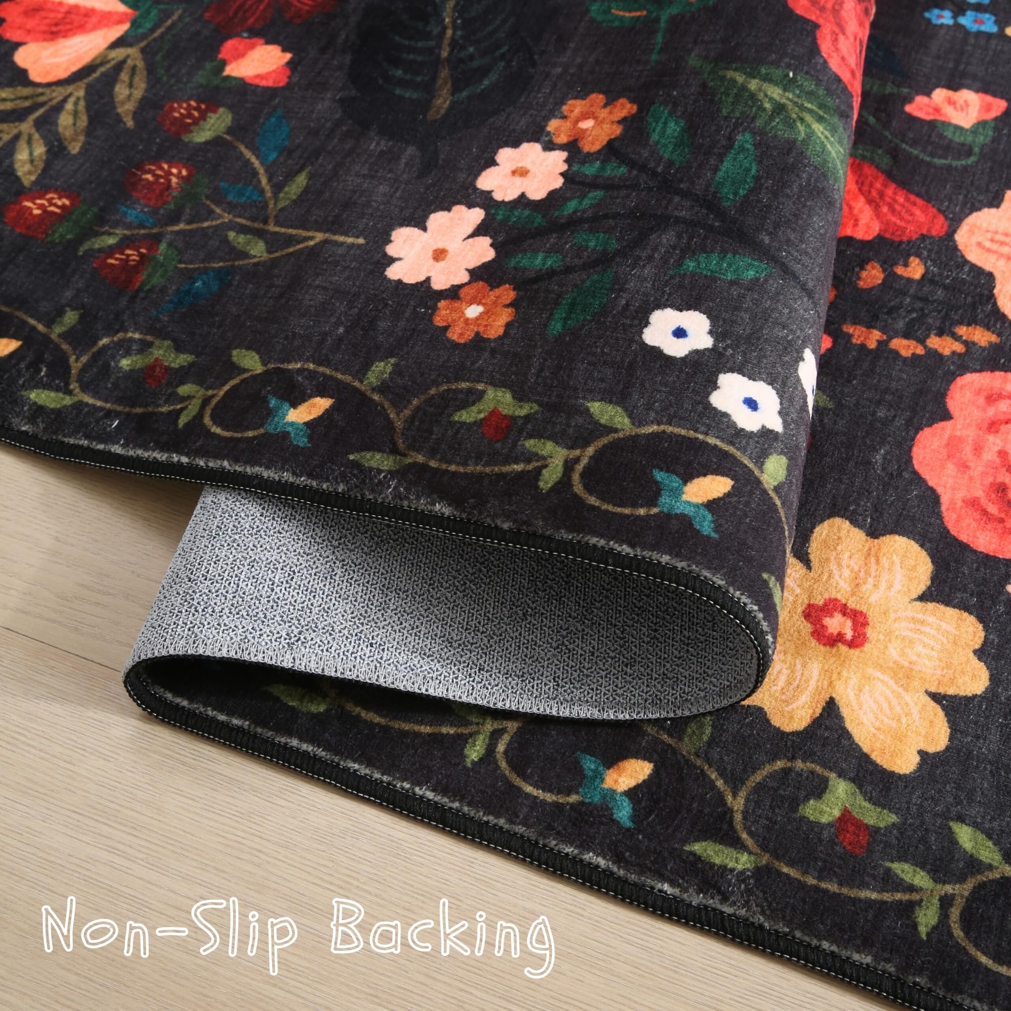 Rugcomf textured TPR backing detail showing non-slip grip for safety