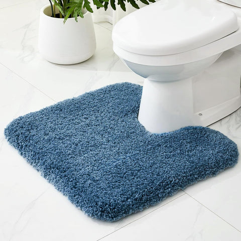Ruggnovea front view contour rug showing blue plush comfort and fit