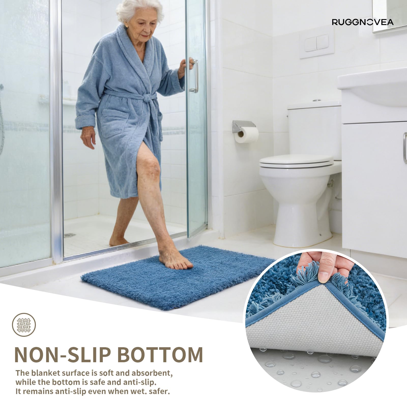 Ruggnovea size scale with foot illustrating cushioned support