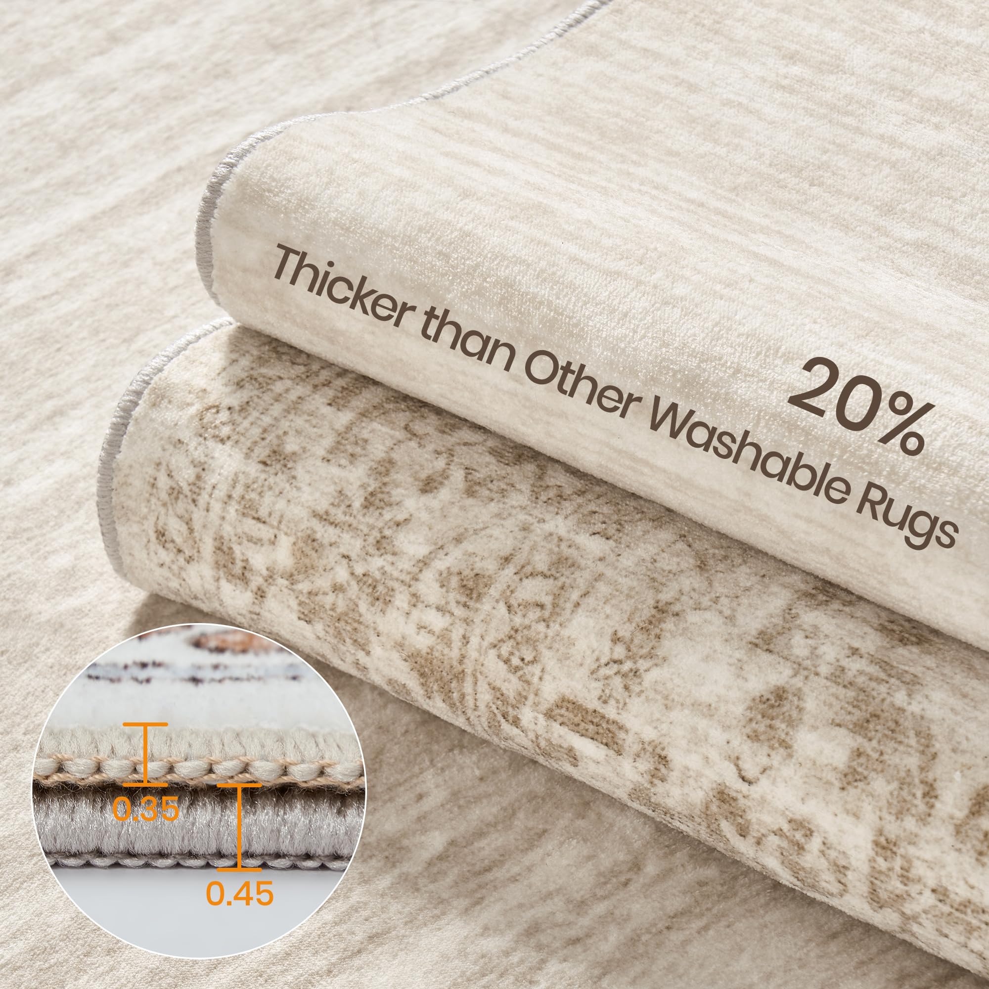 Rugland under dining table to show stain-resistant practicality