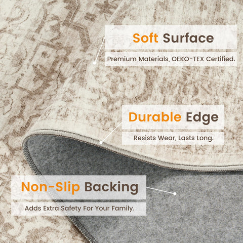 Rugland edge detail showing neat binding and durable finish