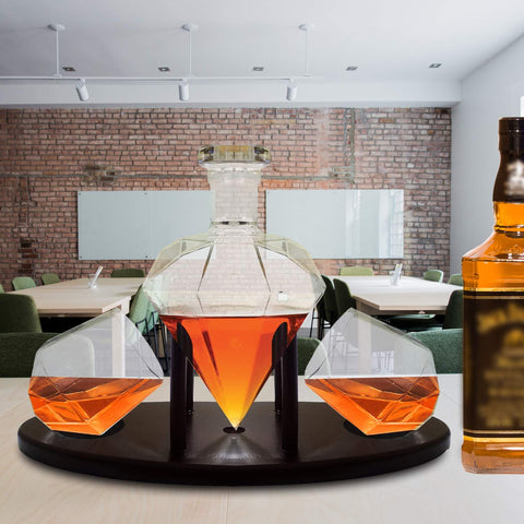 RUGLUSH set in use pouring scotch illustrating comfortable grip and pour control