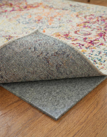 Rugs.com close-up felt texture adds softness and protects rug fibers
