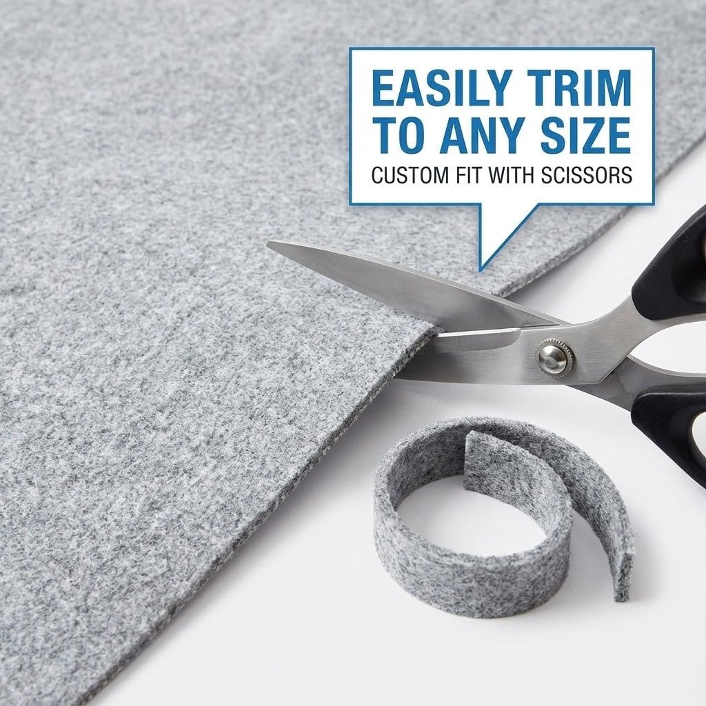 Rugs.com pad under rug showing correct scale and secure placement
