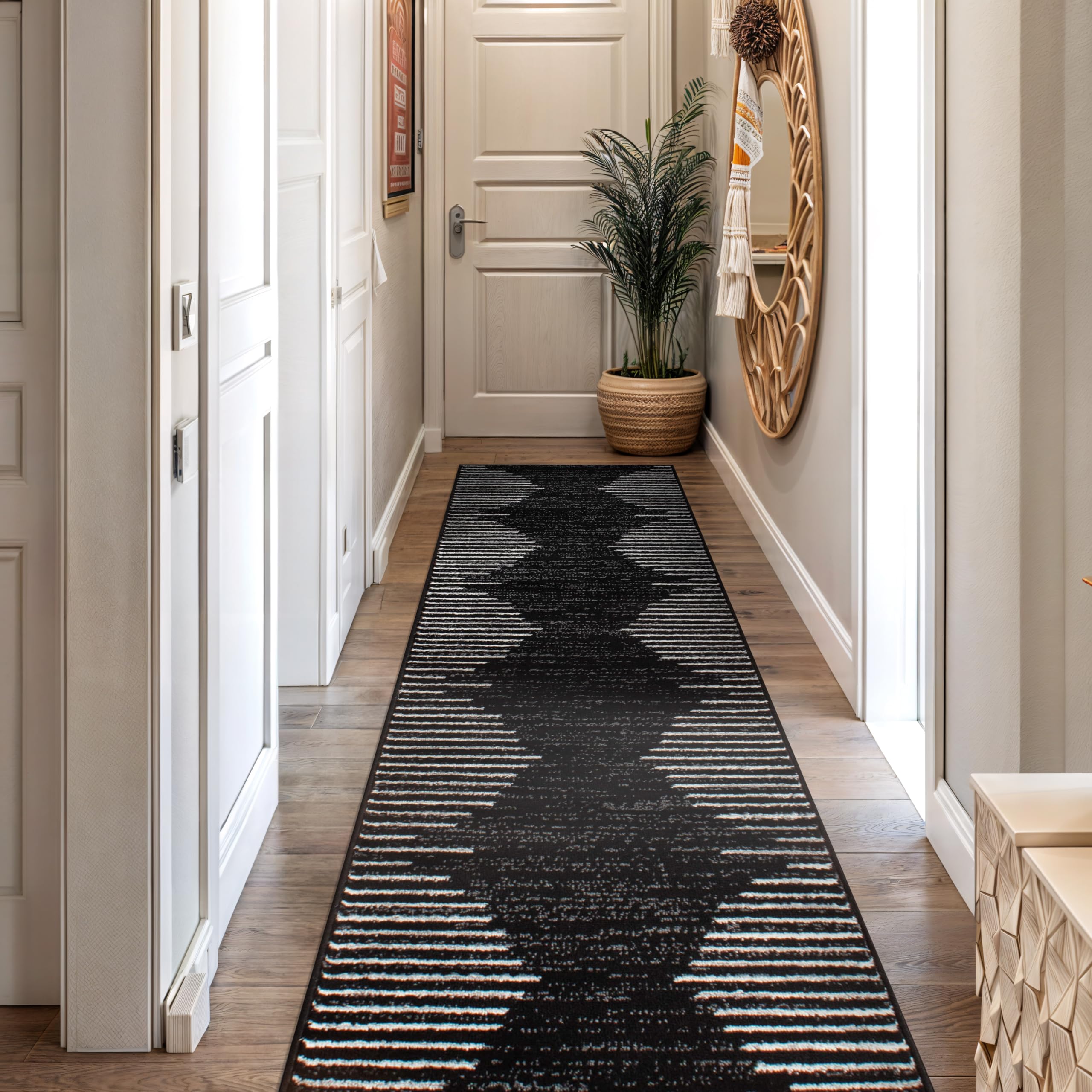 Rugshop runner laid in hallway demonstrating length and traffic-ready use