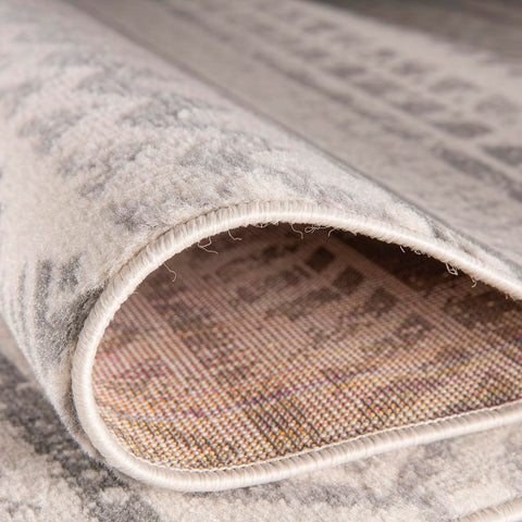 Rugshop detailed pattern shot highlighting boho geometric motifs and fade-resistant gray palette benefit