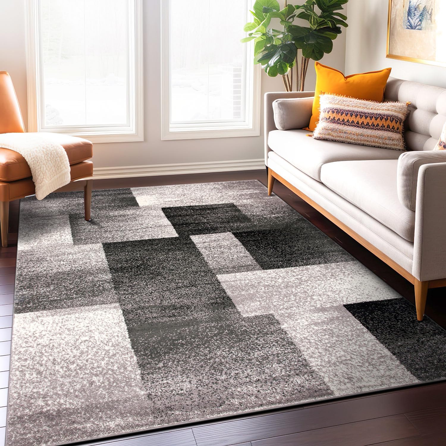 Rugshop rolled rug display showing easy storage and durable edge binding