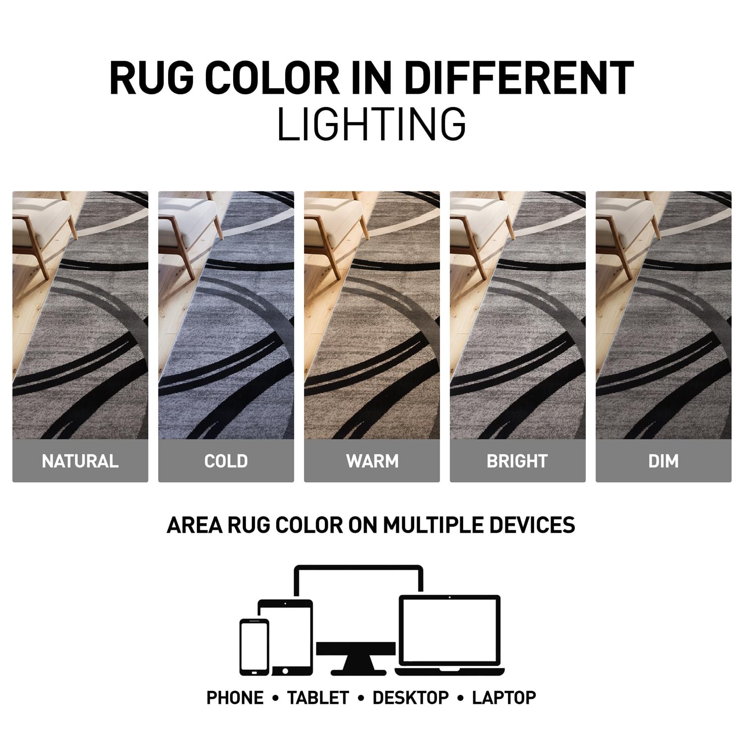 Rugshop rug beside sofa showing correct size and furniture placement benefit