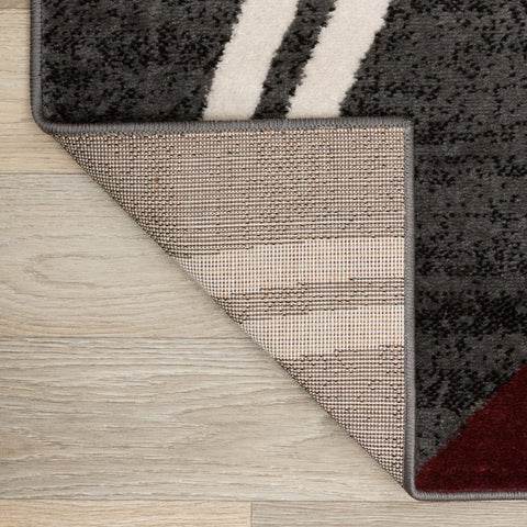 Rugshop placed under sofa showing 5'3" x 7'3" size and scale