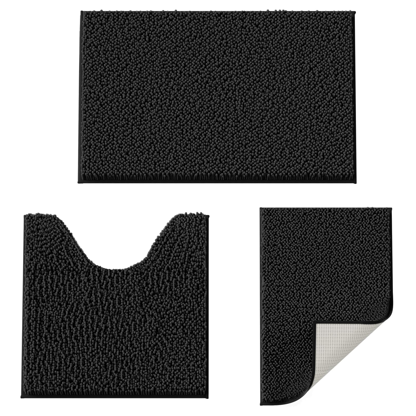 RUN HELIX front view of three-piece bath rug set showing coordinated look and convenience