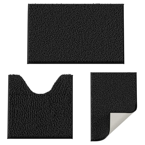 RUN HELIX front view of three-piece bath rug set showing coordinated look and convenience