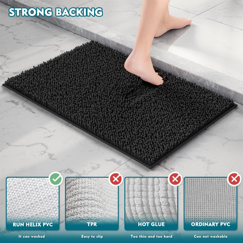 RUN HELIX underside PVC non-slip backing close detail for secure floor grip