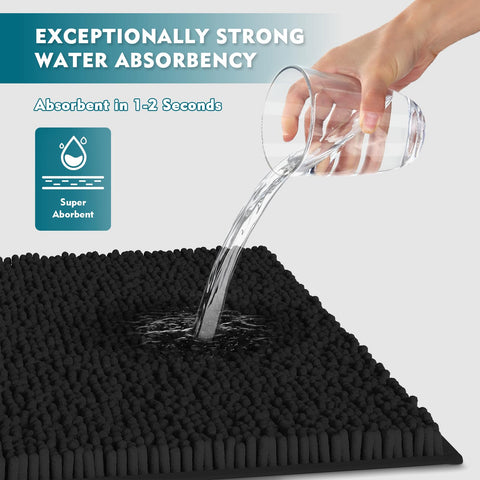 RUN HELIX small 16x24 rug beside shower door absorbing water quickly