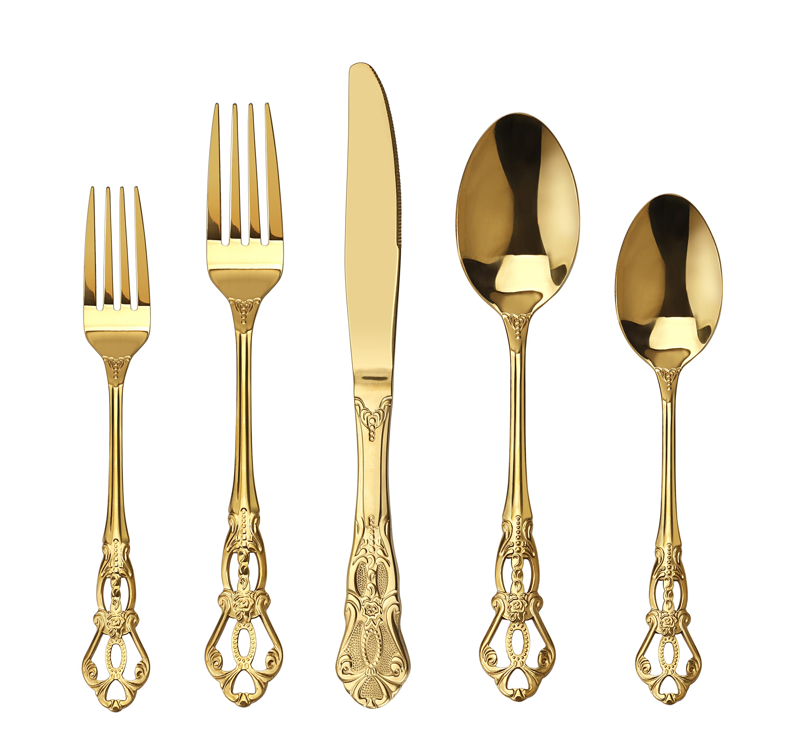 Runfly front packaging showing gold flatware set and elegant presentation