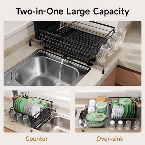 Runnatal side view with detachable utensil holder organizing forks and knives