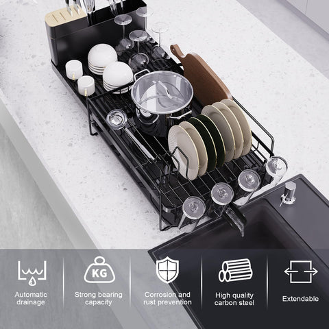 Runnatal with removable cutlery basket and plates, organizes utensils neatly