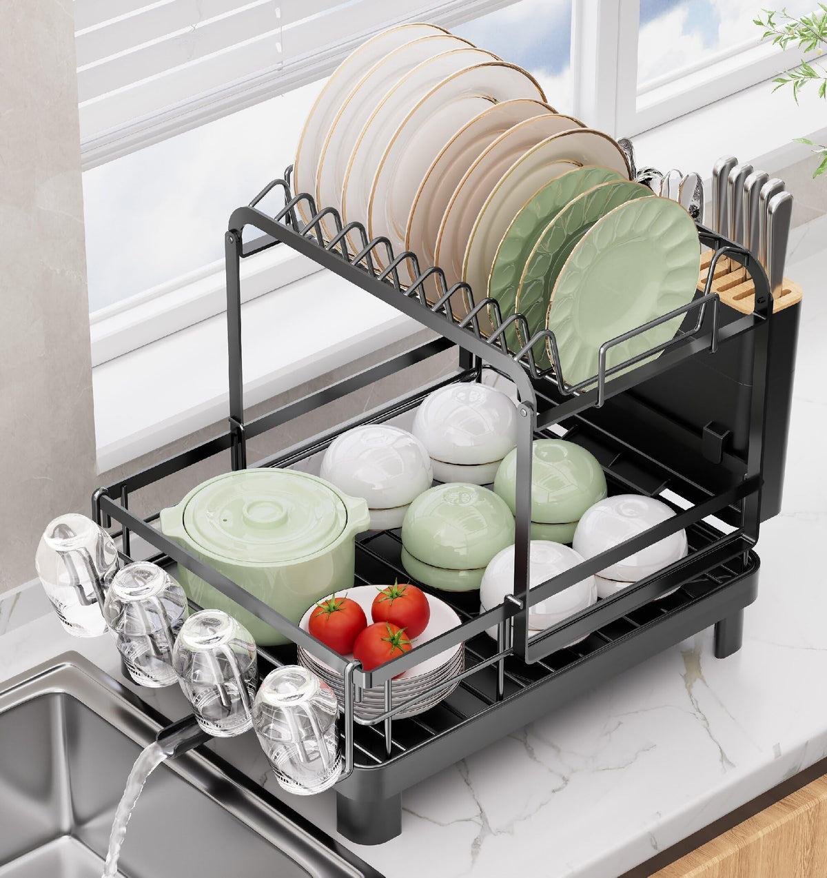 Runnatal front view showing full rack and organized drying benefit
