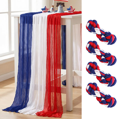 RunNico front view of 4-pack patriotic runners shows coverage and colors