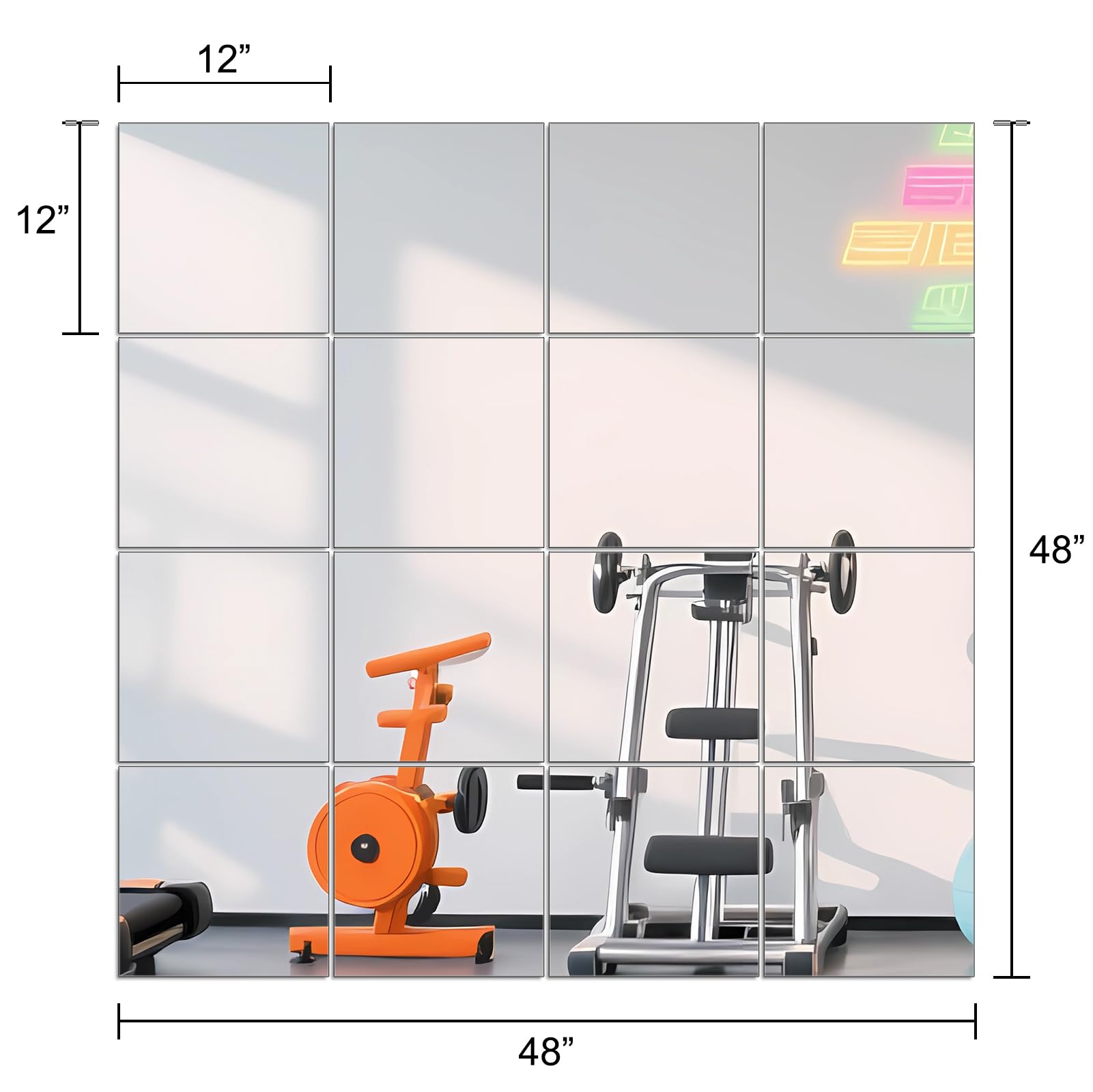 Ruomeng mirror surface reflecting light to brighten room and improve visibility