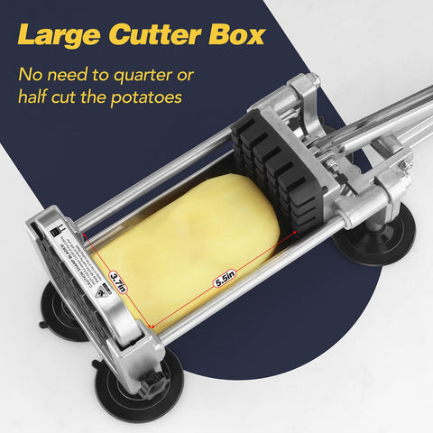 Ruooson slicing a whole potato demonstrating fast one-stroke cutting