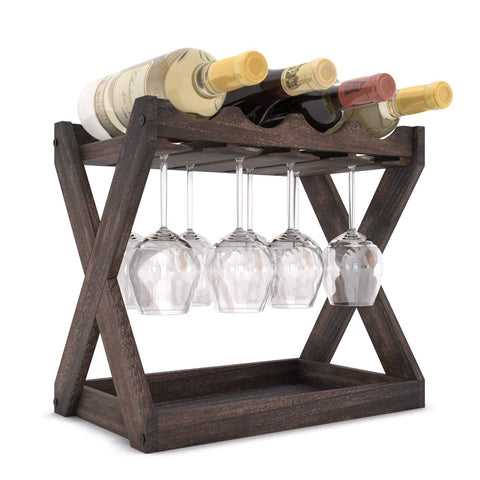 Rustic State tabletop tray with cork storage keeping counters neat and accessible