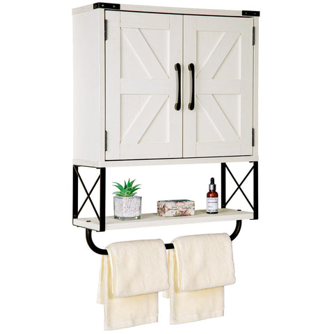 RUSTOWN front view showing two barn doors and rustic storage benefit
