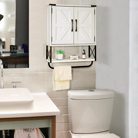 RUSTOWN styled in bathroom emphasizing decorative storage solution