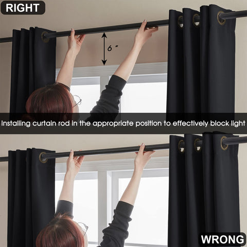 Rutterllow curtains installed in a bedroom creating darkened environment and privacy