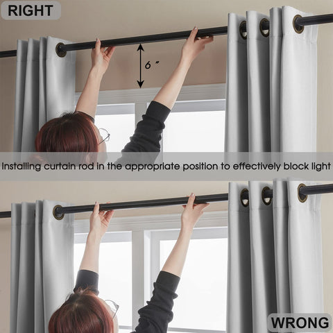 Rutterllow curtains installed in bedroom creating a dark sleeping environment