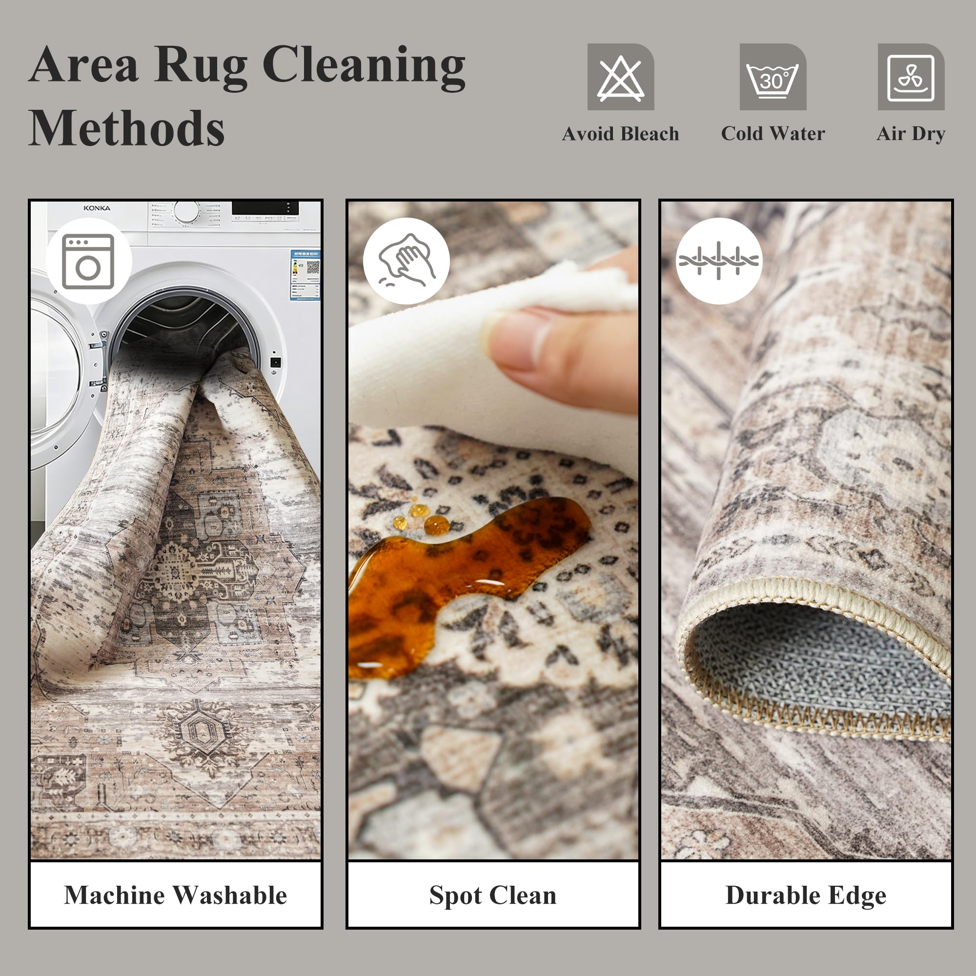 RUUGME in kitchen illustrating easy-clean washable convenience